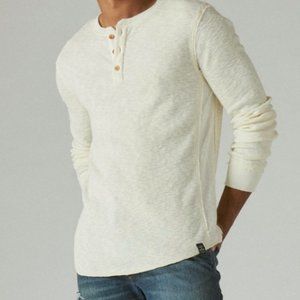 Lucky Brand Thermal Henley - Marshmallow (Off White) - Medium